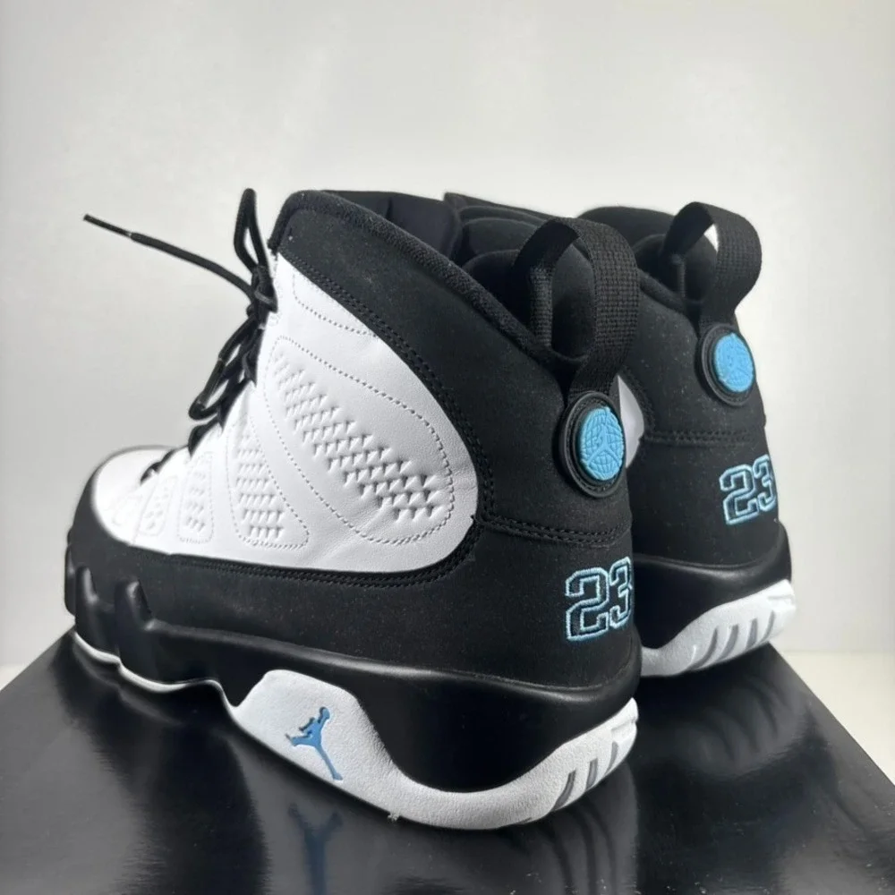 Nike Air Jordan 9 Retro University Blue Men's 13 White/Black Sneakers CT8019-140